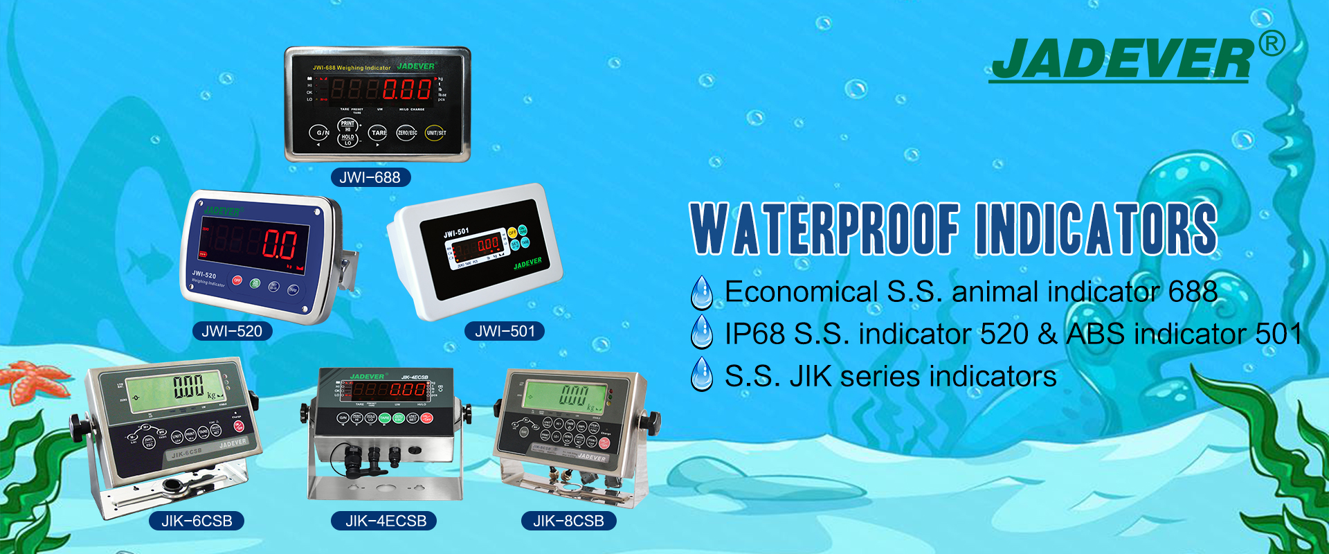 Jadever's Waterproof Weighing Indicators Series