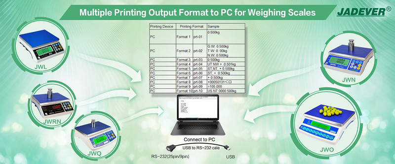 Несколько форматов вывода на печать для весов на ПК