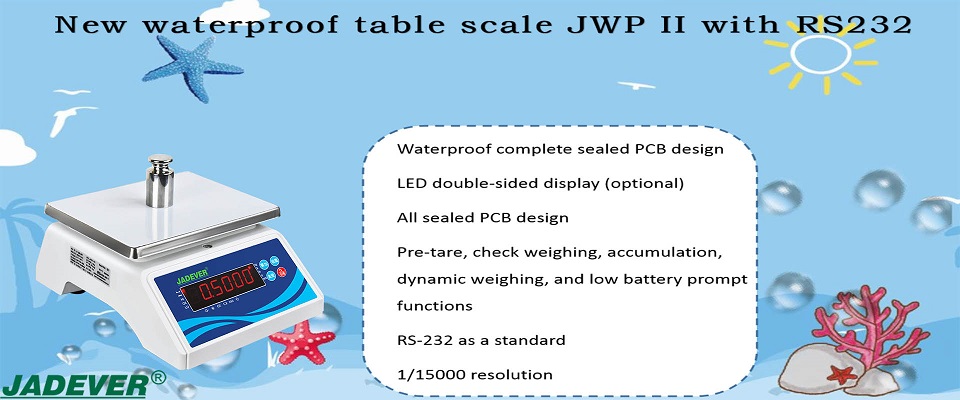 Новые водонепроницаемые настольные весы Jadever JWP II с RS232