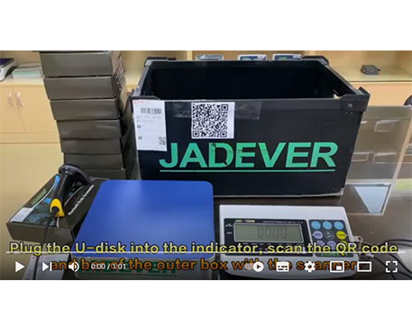 Индикатор Jadever JWI-700C сохраняет данные взвешивания на диске U в группах со сканером штрих-кода